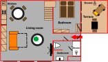 Apartmán Smíchov Praha Půdorys