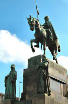 The group of statues of St. Wenceslas at the square of the same name